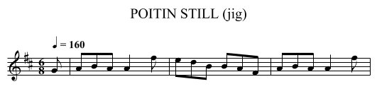 POITIN STILL (jig) - staff notation