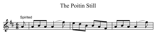 Poitin Still, The - staff notation
