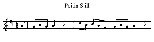 Poitin Still - staff notation