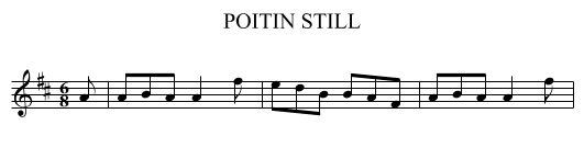 POITIN STILL - staff notation