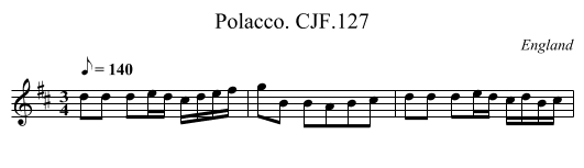 Polacco. CJF.127 - staff notation