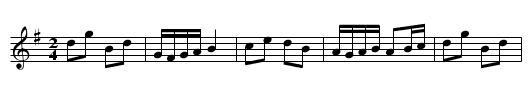 Polca Rhyd-y-car - staff notation