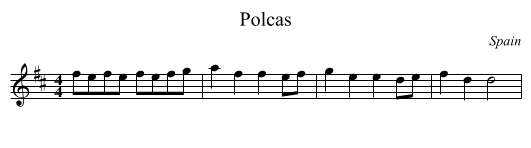 Polcas - staff notation