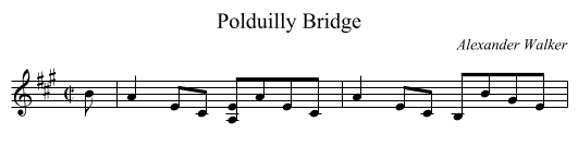 Polduilly Bridge - staff notation