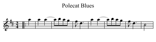 Polecat Blues - staff notation