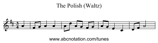 Polish (Waltz), The - staff notation