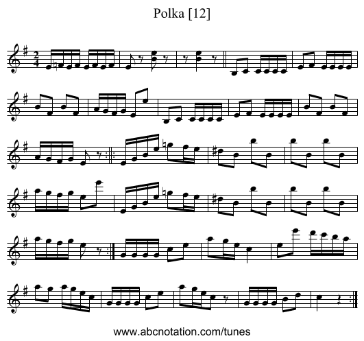 Polka [12] - staff notation