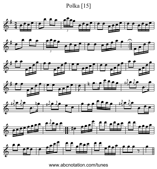 Polka [15] - staff notation