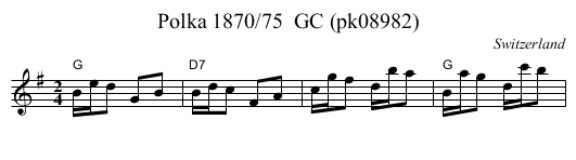 Polka 1870/75  GC (pk08982) - staff notation