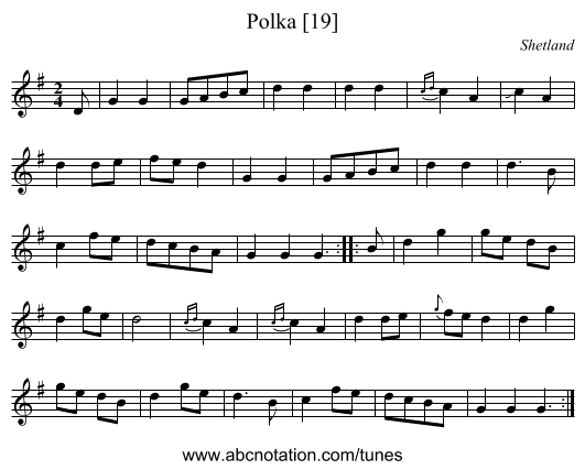 Polka [19] - staff notation