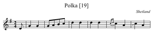Polka [19] - staff notation
