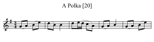 Polka [20], A - staff notation