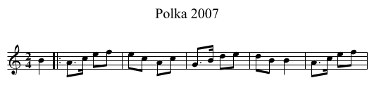 Polka 2007 - staff notation