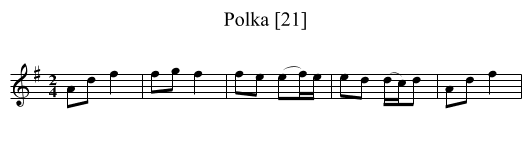 Polka [21] - staff notation