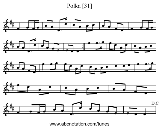 Polka [31] - staff notation