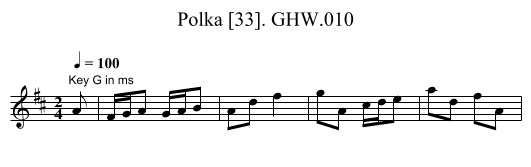 Polka [33]. GHW.010 - staff notation
