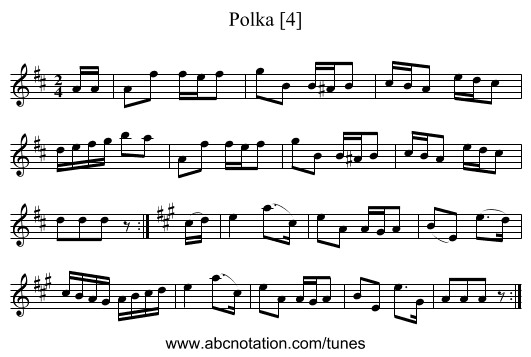 Polka [4] - staff notation