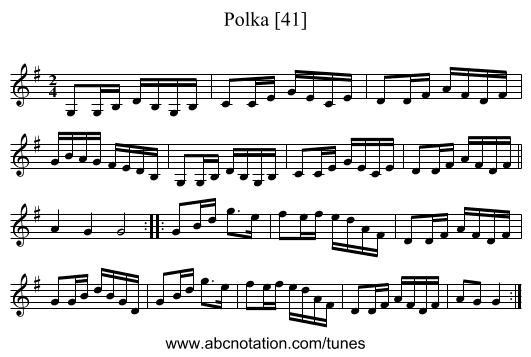Polka [41] - staff notation