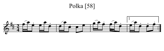 Polka [58] - staff notation