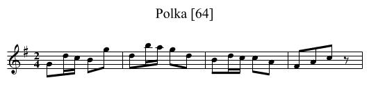 Polka [64] - staff notation