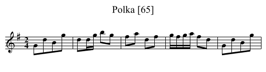 Polka [65] - staff notation