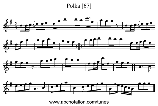 Polka [67] - staff notation
