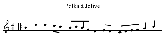Polka à Jolive - staff notation