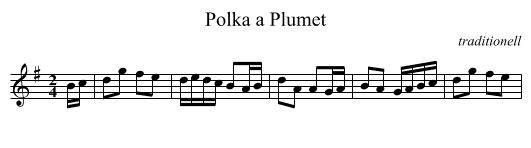 Polka a Plumet - staff notation