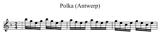 Polka (Antwerp) - staff notation