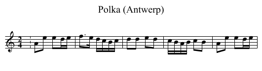 Polka (Antwerp) - staff notation