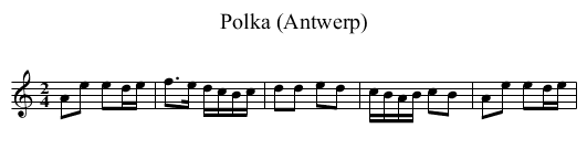 Polka (Antwerp) - staff notation