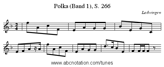 Polka (Band 1), S. 266 - staff notation