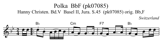 Polka  BbF (pk07085) - staff notation