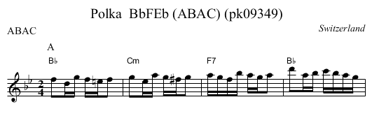 Polka  BbFEb (ABAC) (pk09349) - staff notation