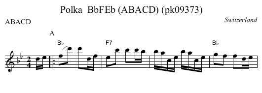 Polka  BbFEb (ABACD) (pk09373) - staff notation