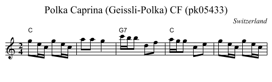 Polka Caprina (Geissli-Polka) CF (pk05433) - staff notation