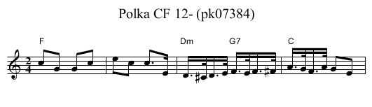 Polka CF 12- (pk07384) - staff notation