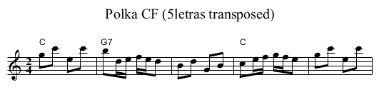 Polka CF (5letras transposed) - staff notation