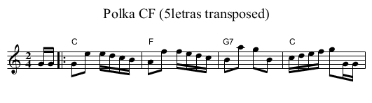 Polka CF (5letras transposed) - staff notation