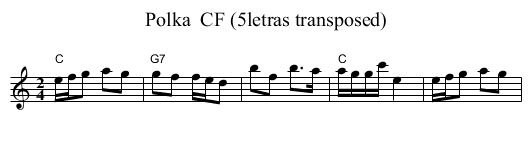 Polka  CF (5letras transposed) - staff notation