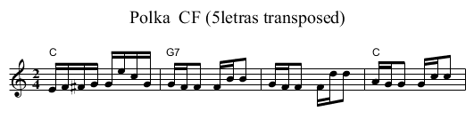 Polka  CF (5letras transposed) - staff notation