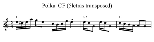 Polka  CF (5letras transposed) - staff notation