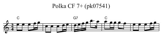 Polka CF 7+ (pk07541) - staff notation