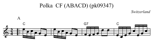 Polka  CF (ABACD) (pk09347) - staff notation