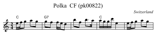 Polka  CF (pk00822) - staff notation