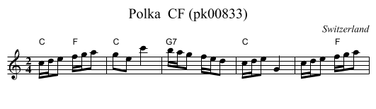 Polka  CF (pk00833) - staff notation