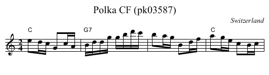 Polka CF (pk03587) - staff notation