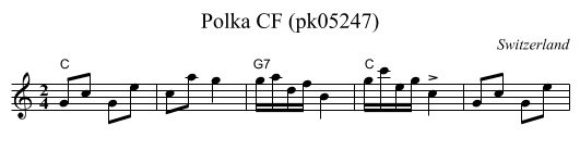 Polka CF (pk05247) - staff notation