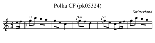 Polka CF (pk05324) - staff notation