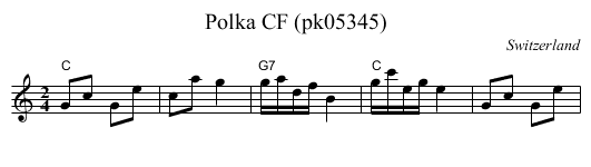 Polka CF (pk05345) - staff notation